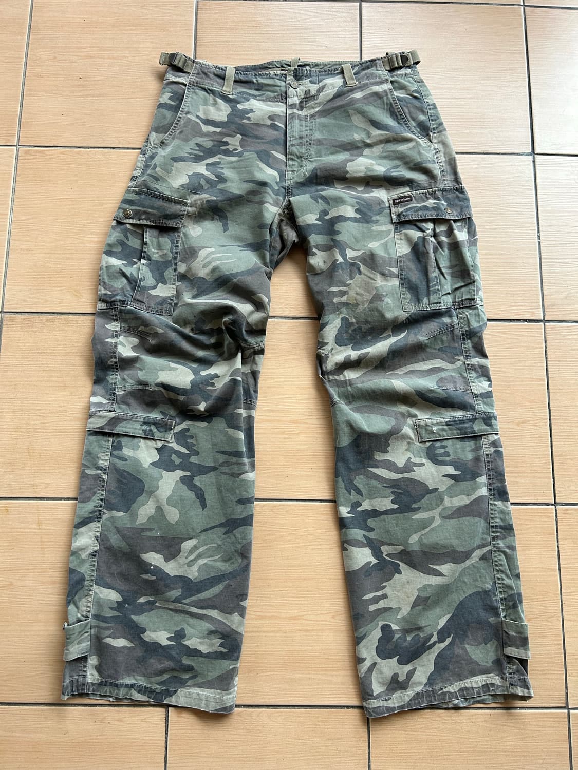 00‘s 에드윈 와이드카모 카고팬츠 34in 상품이미지1