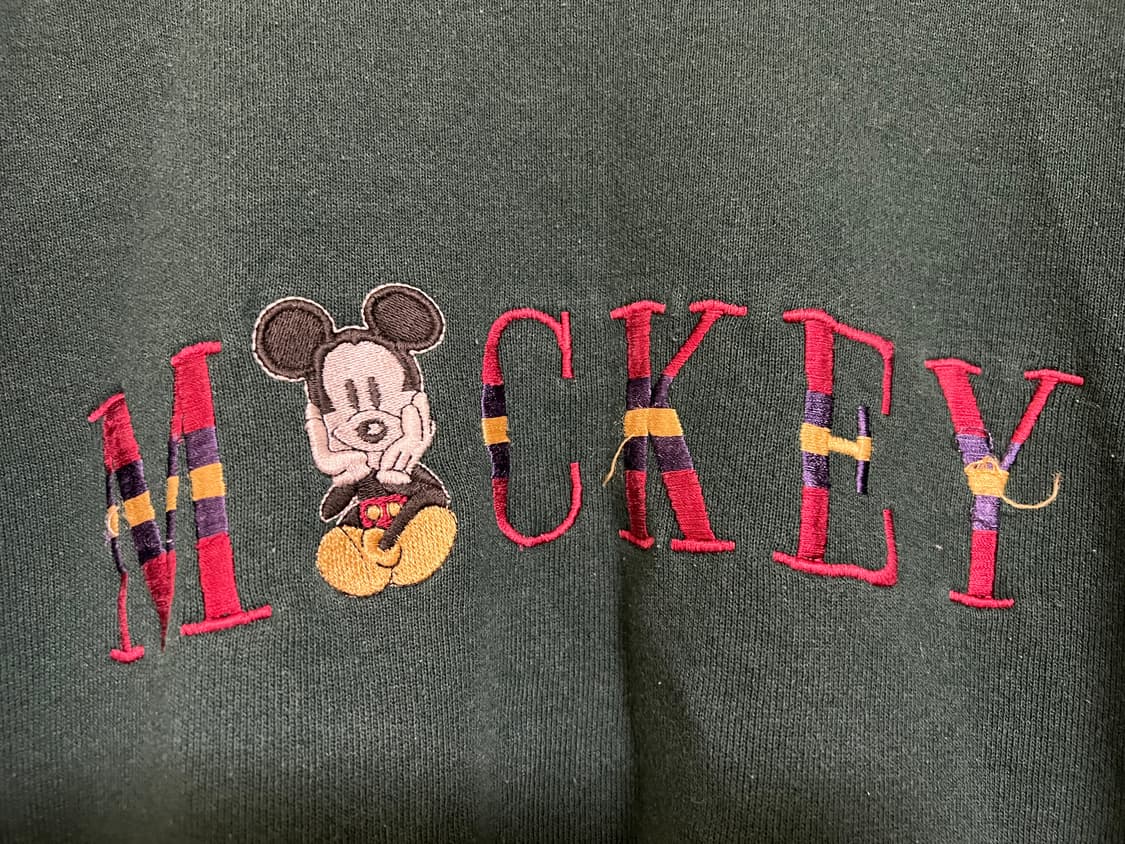 90s 디즈니 미키마우스 그린 스웨트셔츠 맨투맨 상품이미지5