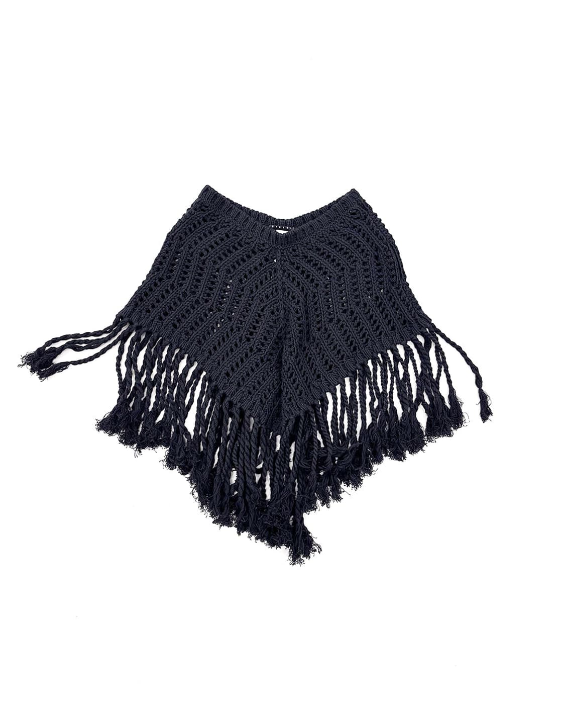 SISELY bohemian tassel knit cape 상품이미지1
