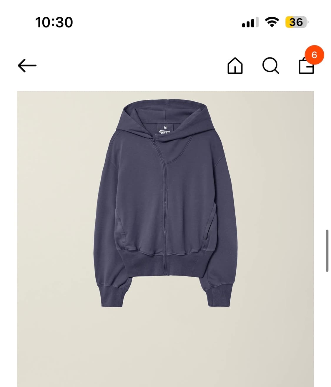 ee 커브드 후드 집업 차콜 상품이미지1