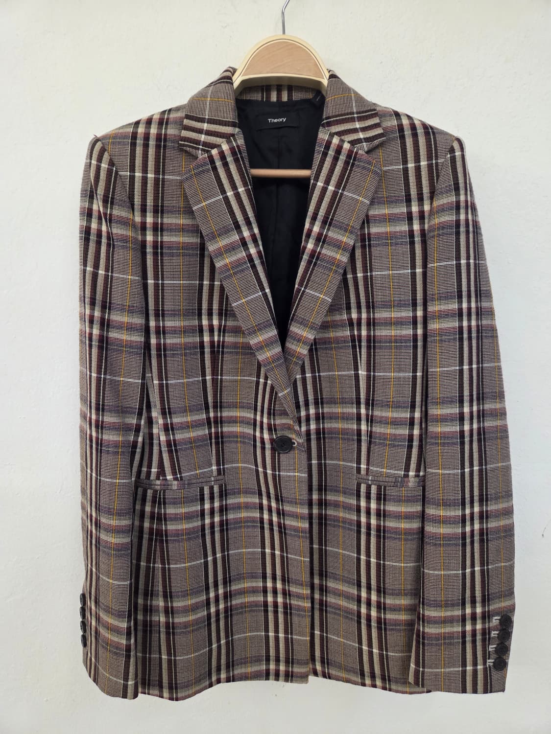 Theory 체크 자켓 여성용 상품이미지1