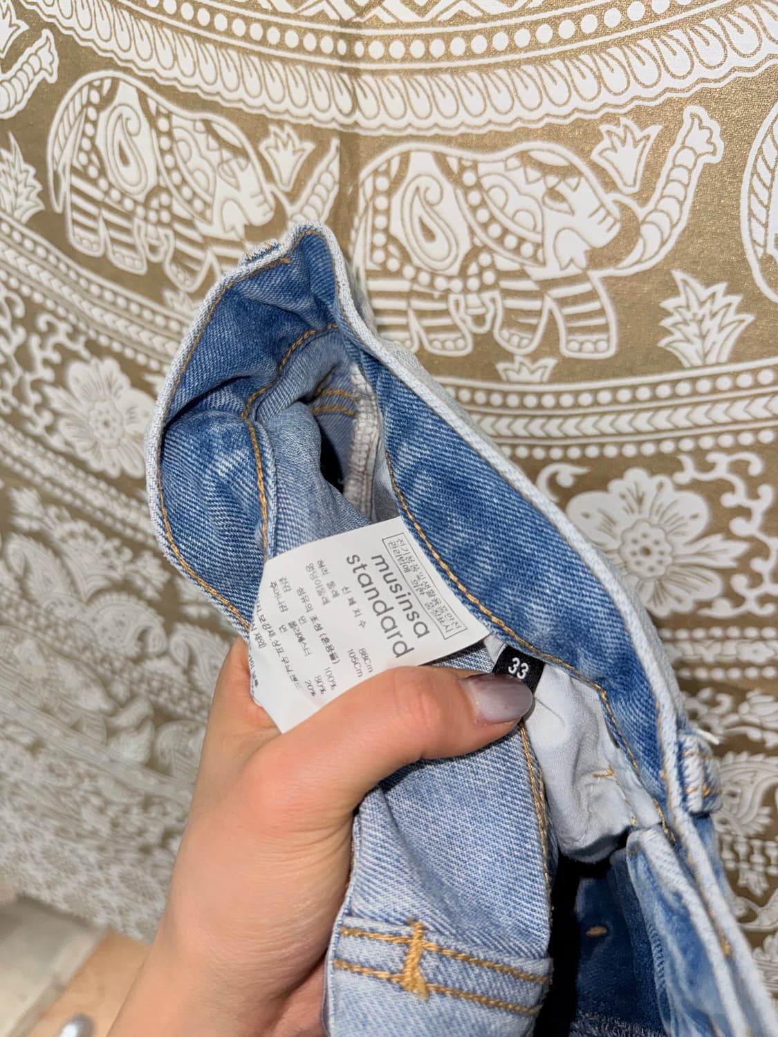 무신사스탠다드 연청 데님팬츠  상품이미지7