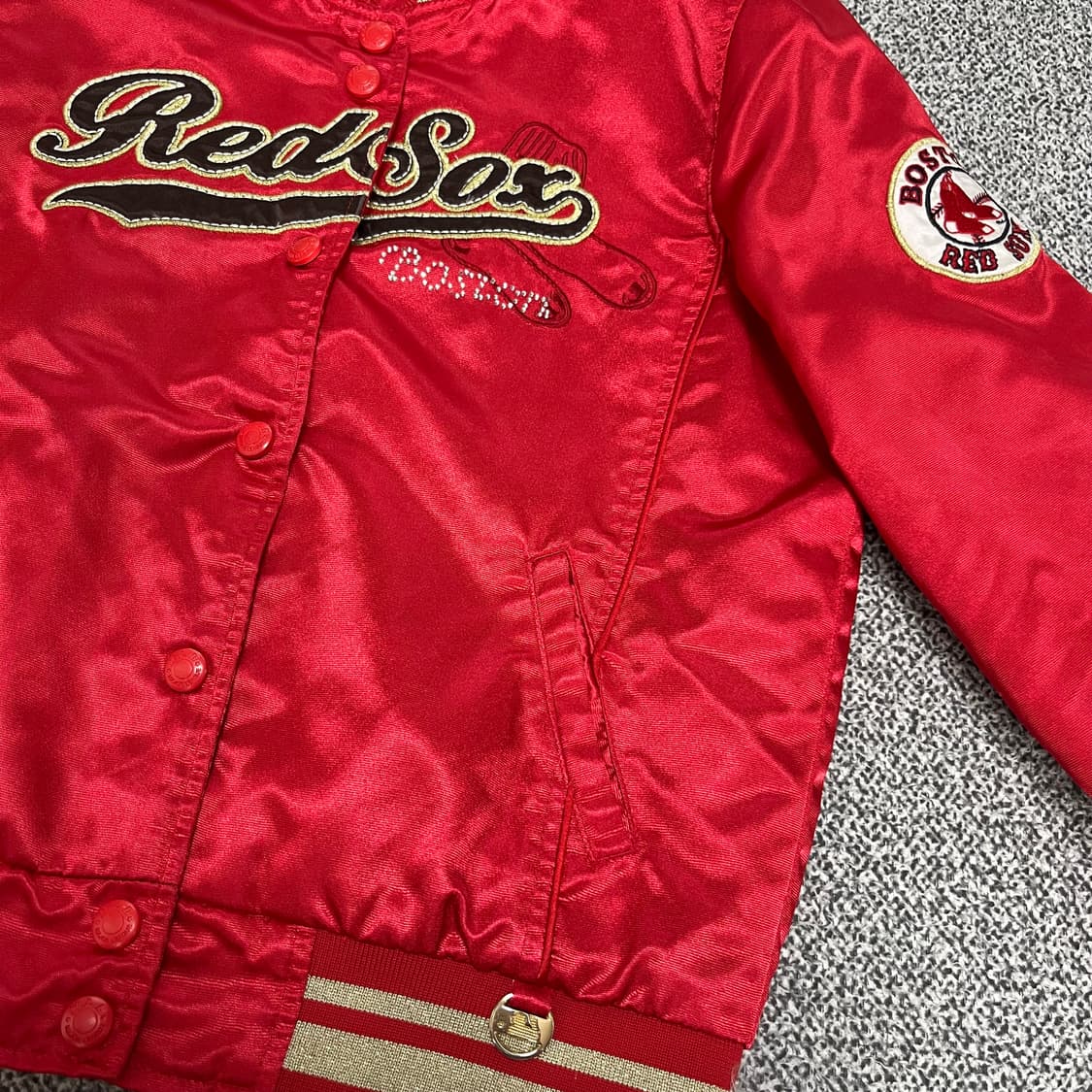 <MLB 광택 워싱 크롭 비즈 자켓> No.1384 상품이미지8