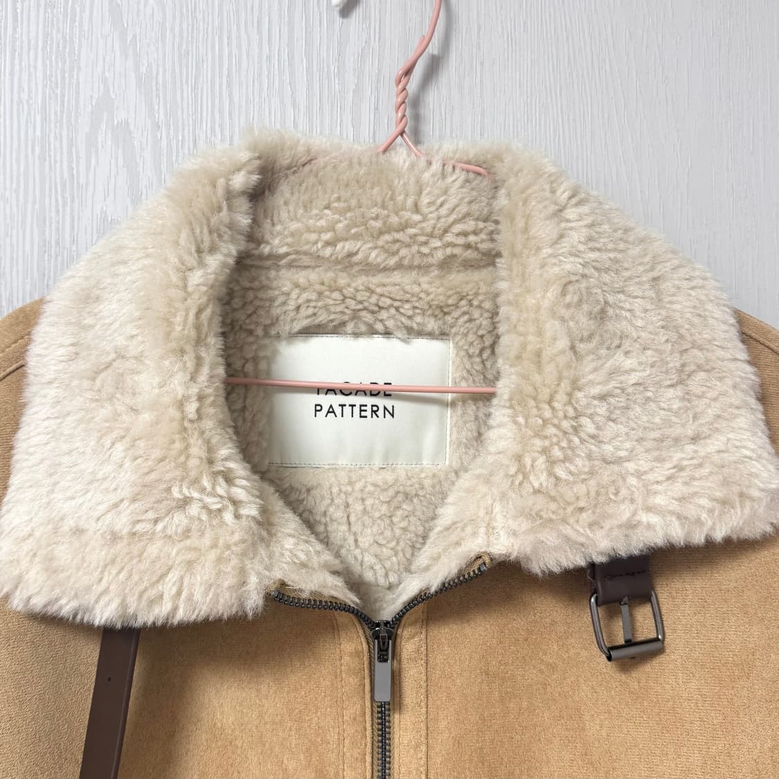 (s) 파사드패턴 램스울 스웨이드 무스탕 상품이미지3