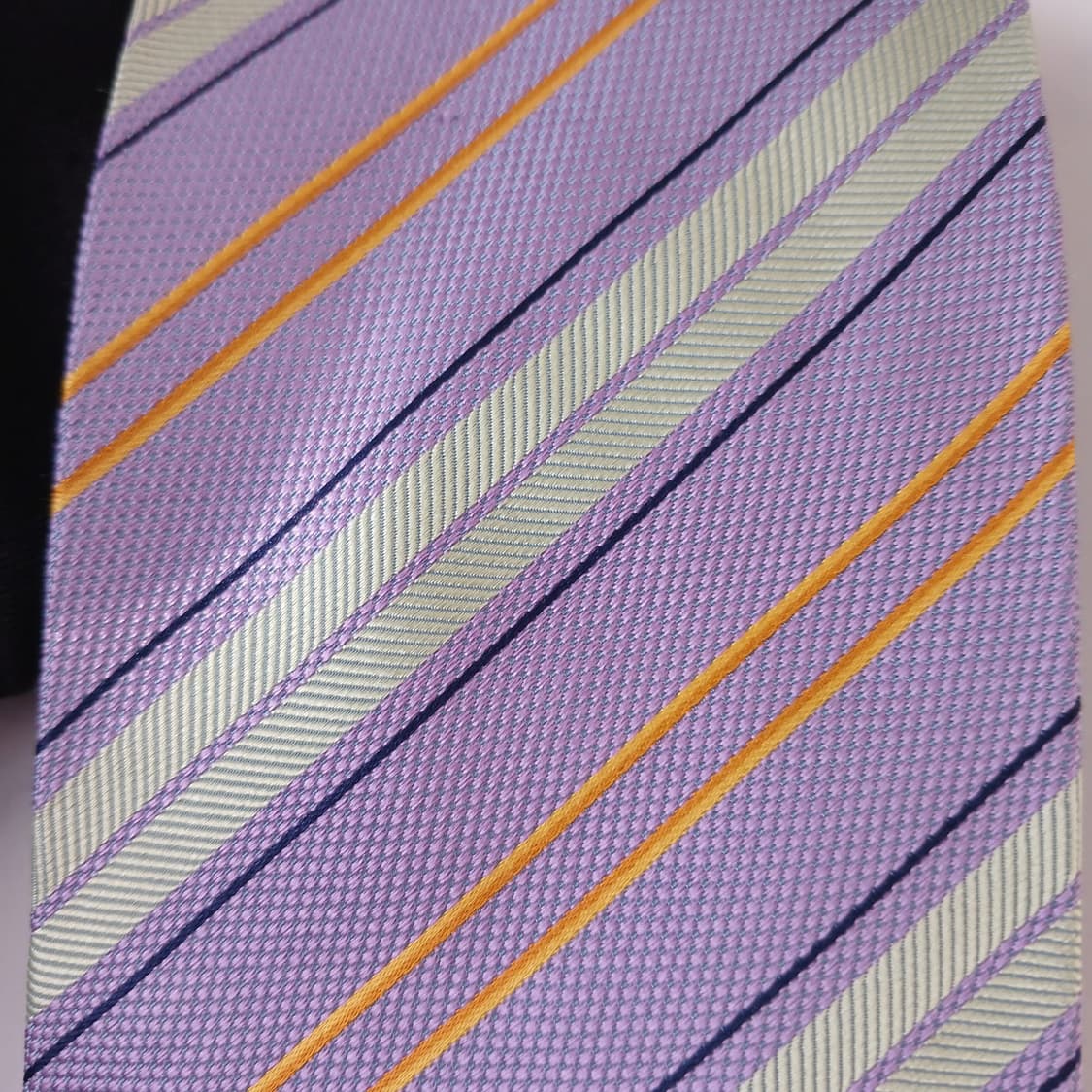 트루사르디 실크 바이올렛 스트라이프 넥타이 9cm A등급 A19655 상품이미지7