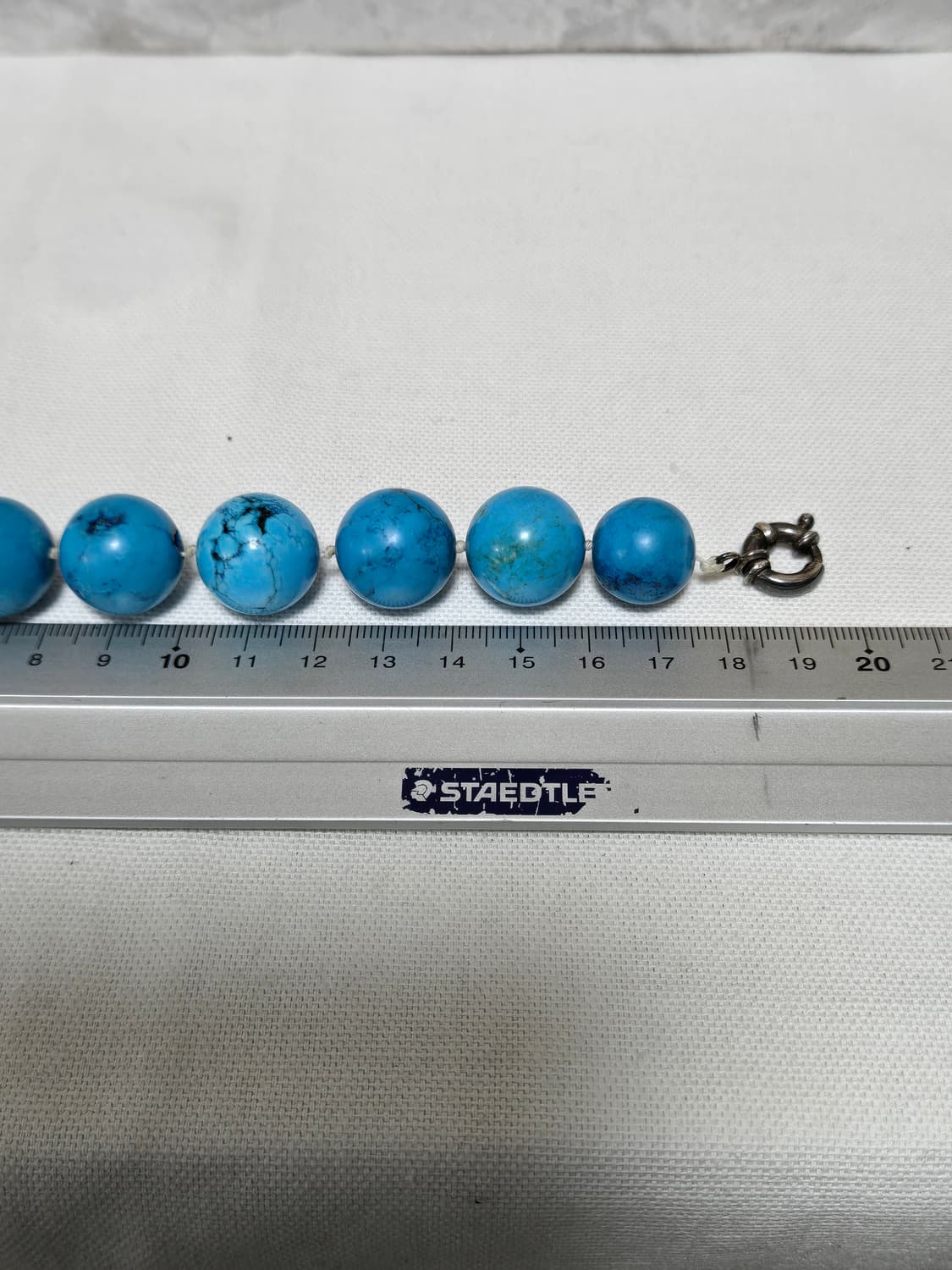 빈티지 터키석 볼드 비즈 팔찌 실버 925 잠금장치 상품이미지4