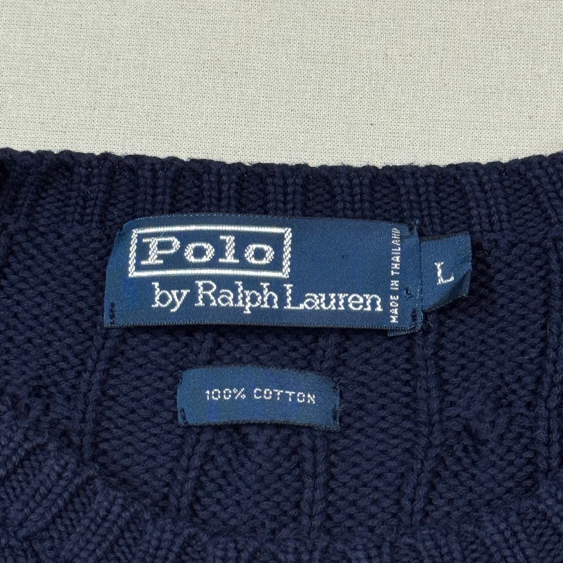 L) 폴로 랄프로렌 케이블 꽈배기 니트 네이비 상품이미지6