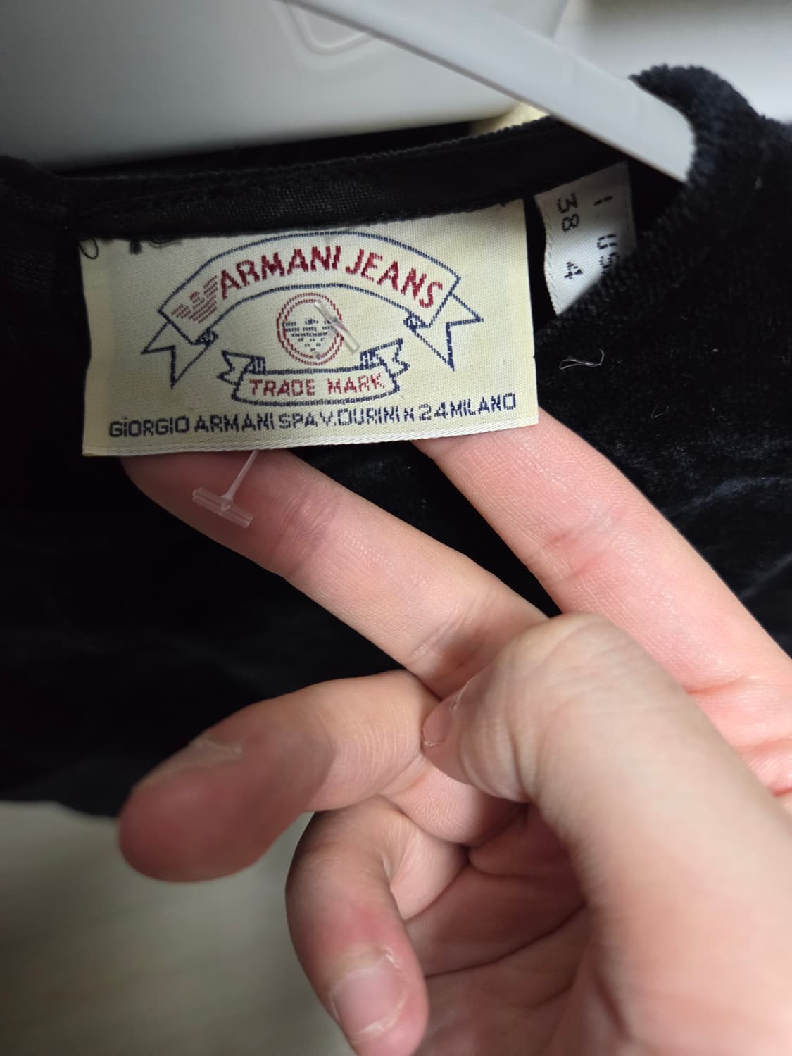 아르마니 진스 블랙 벨벳 원피스 xs사이즈 상품이미지3