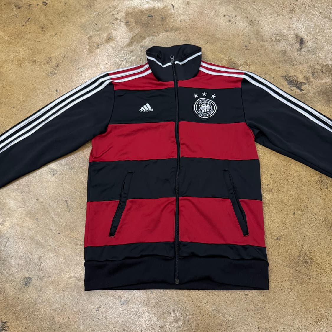 아디다스 버건디 블랙 스트라이프 독일 져지 100 상품이미지3