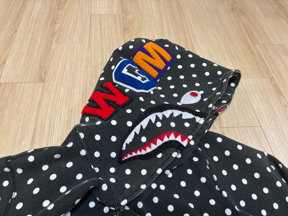 [희귀]베이프 도트 후드집업 상품이미지3