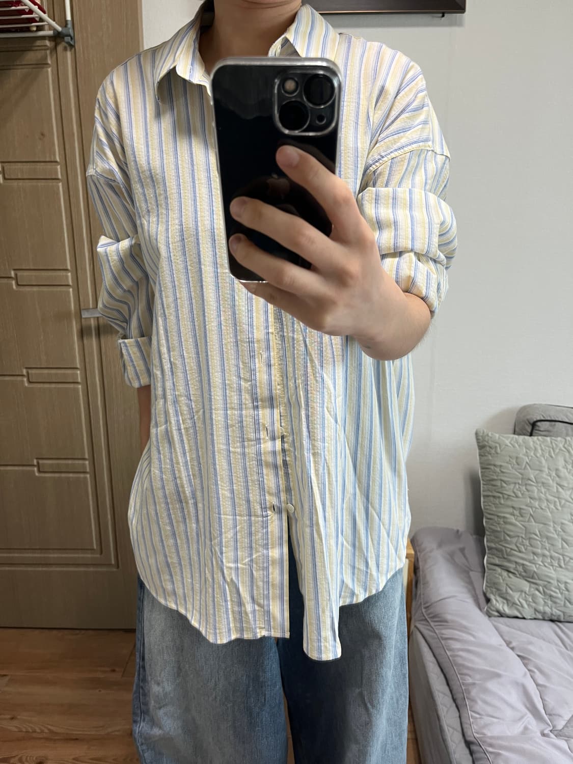 레몬소다 스트라이프 오버셔츠 상품이미지5