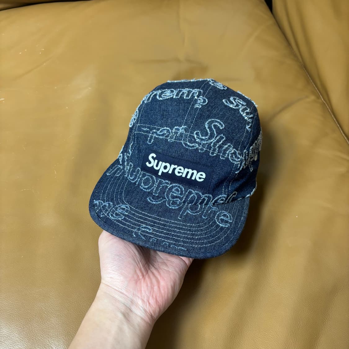 슈프림 캠프캡 모자 박스로고 데님 상품이미지2