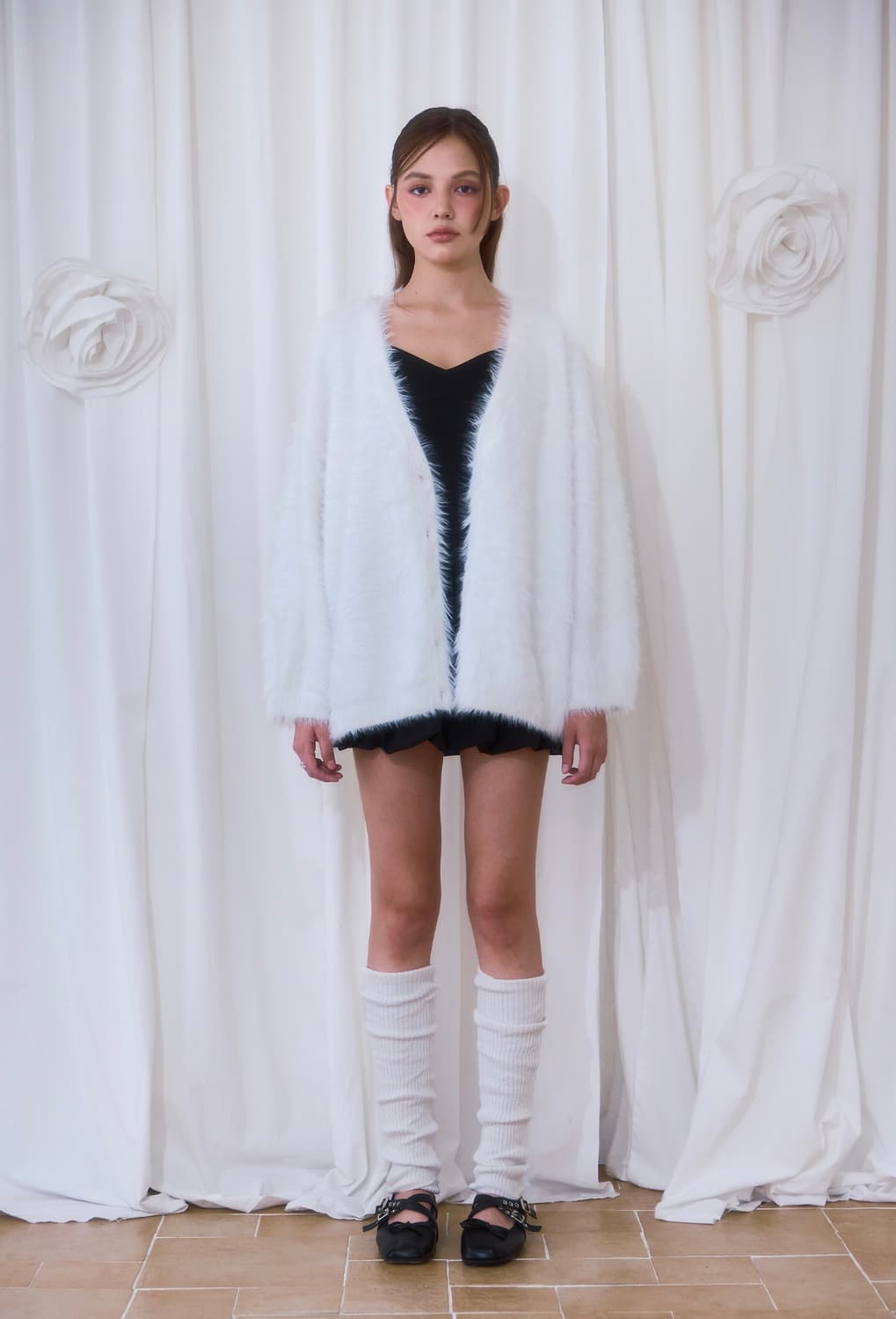 로제프란츠 퍼 오버핏 가디건 아이보리 상품이미지1