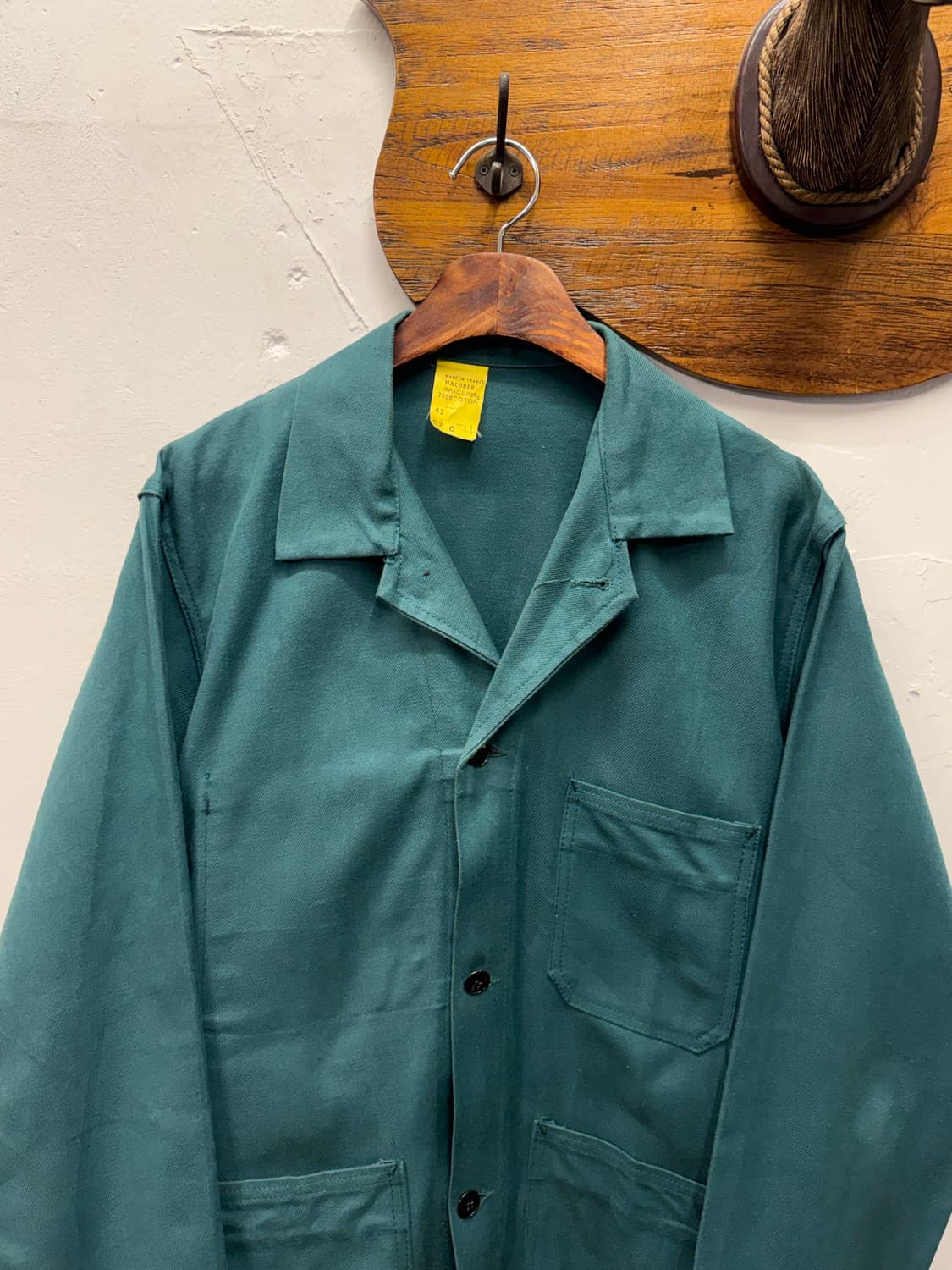 French Work Jacket Teal Green 상품이미지2