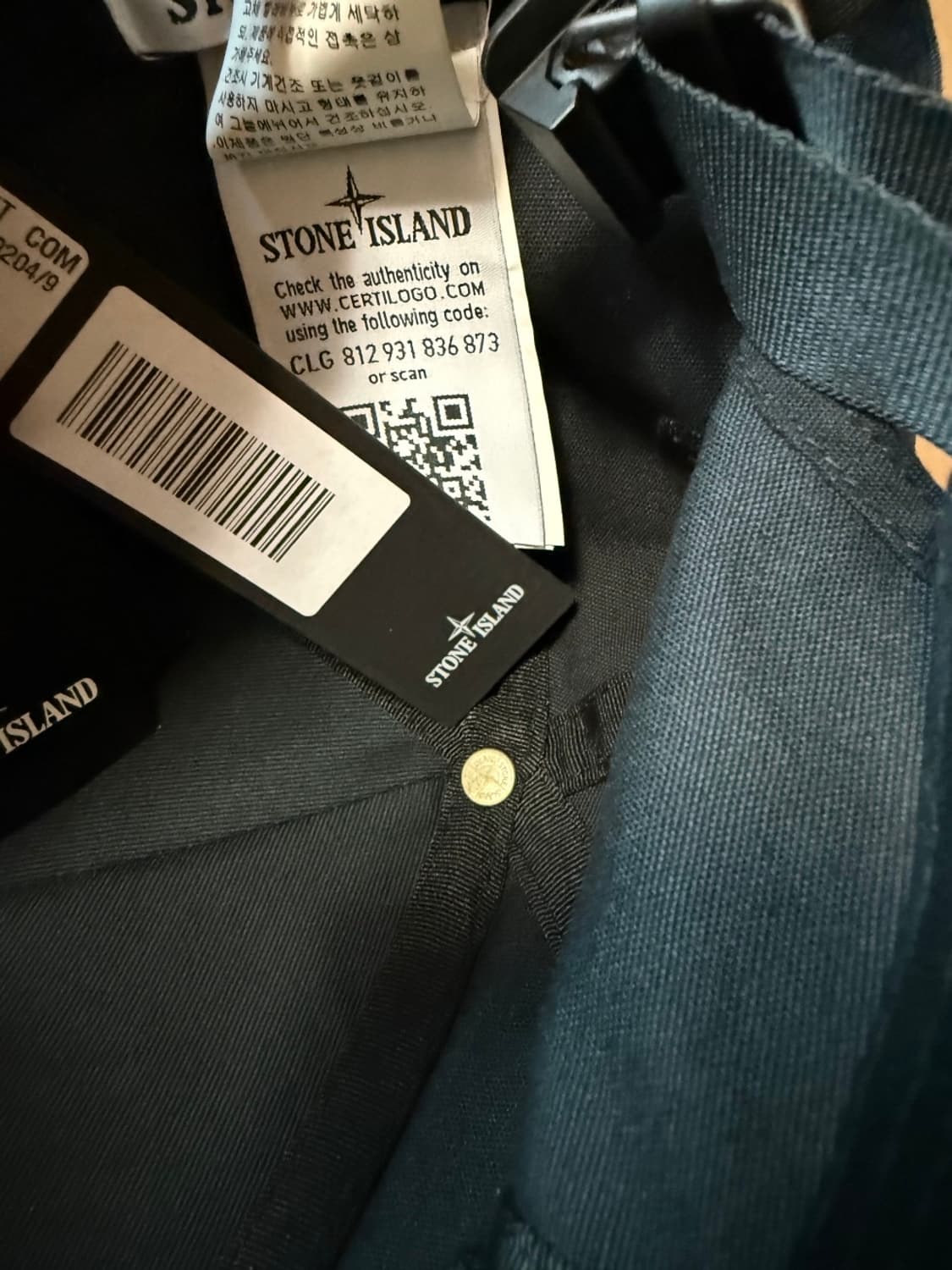 스톤아일랜드 코튼 로고 자수 베이스볼캡 상품이미지5