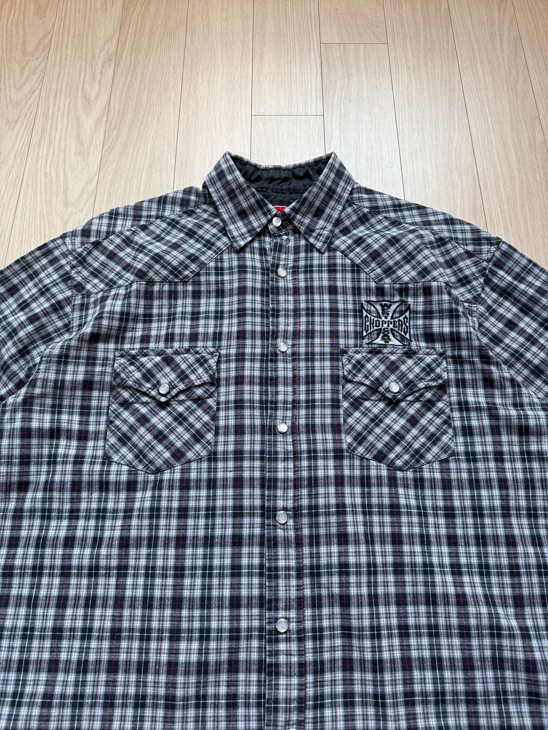 웨스트코스트차퍼 2000‘s 아이언크로스 셔츠*트레쉬드 상품이미지2