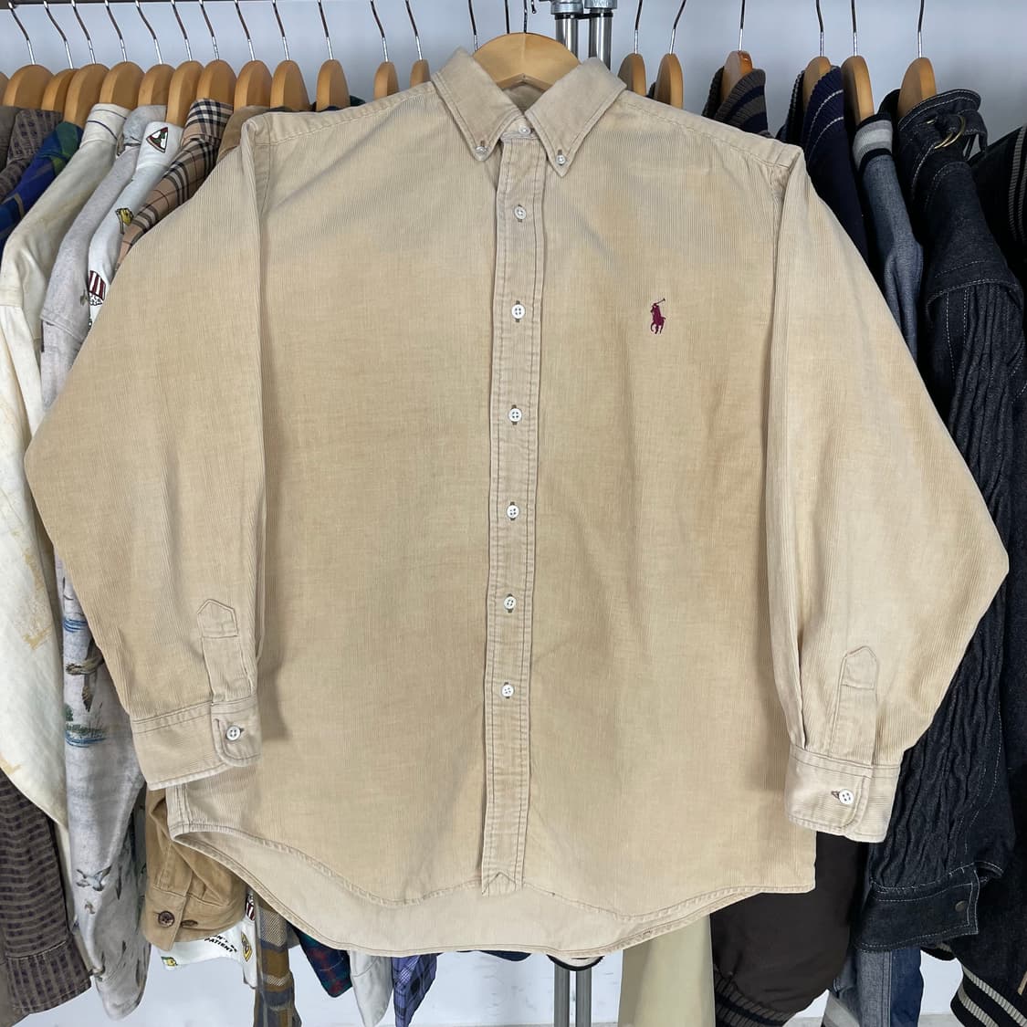 1980s 폴로 랄프로렌 에스에치 코듀로이 셔츠 상품이미지2