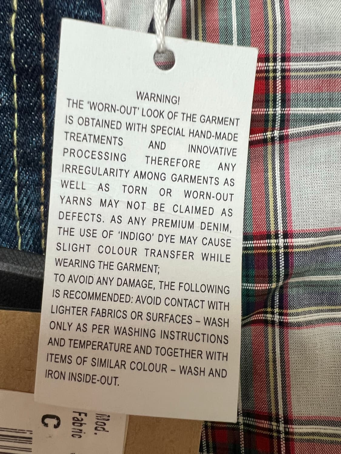 디스퀘어드2 데님 체크 믹스 반바지 46사이즈  상품이미지5