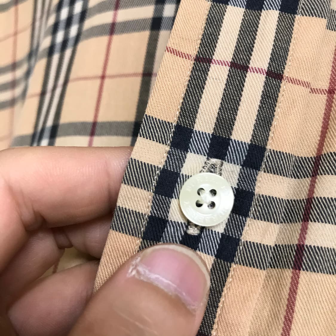 버버리 노바체크 베이지 반팔셔츠 상품이미지5