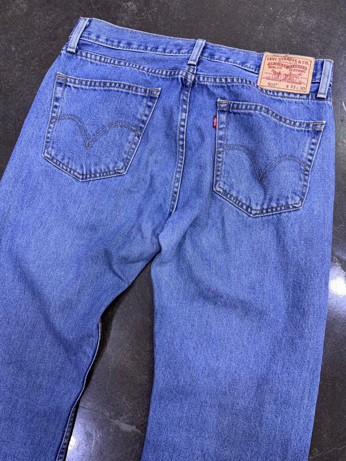 리바이스 505 레귤러 스트레이트핏 00's 워싱 데님팬츠 33 상품이미지7