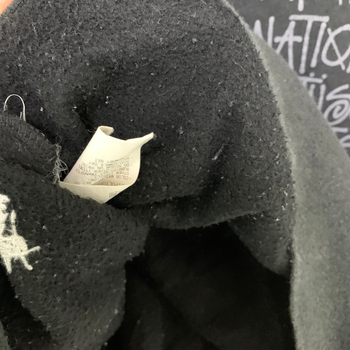 스투시 재팬 레터링 프린팅 기모 후드티 차콜 L 빈티지 남녀공용 상품이미지6