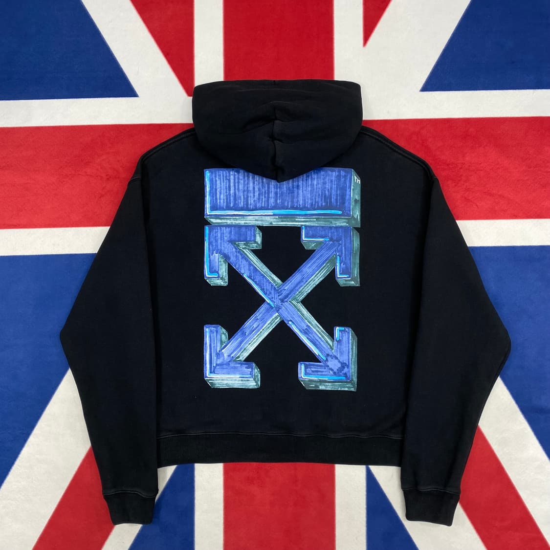 오프화이트 오버핏 마커애로우 후드티  XL 상품이미지1