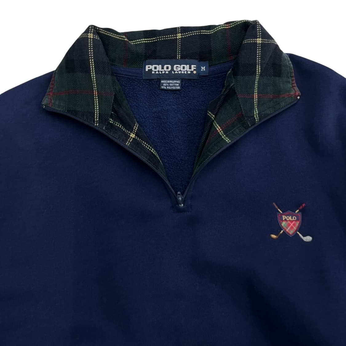 폴로 랄프로렌 골프로고 네이비 반집업 M 상품이미지4