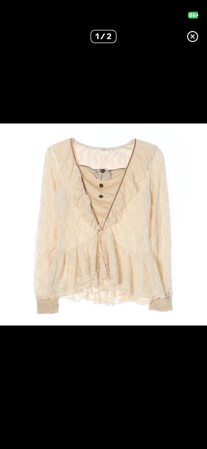 액시즈팜 블라우스 라떼갸루 상품이미지1