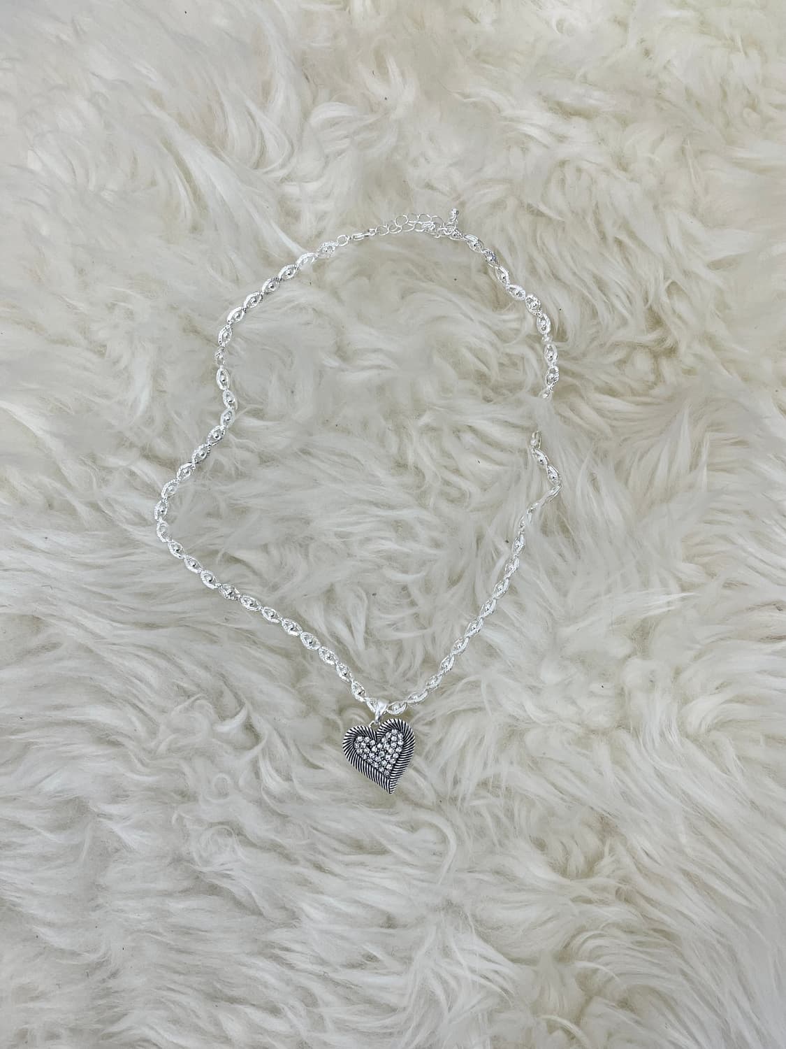 하트 큐빅 체인 네크리스 상품이미지2