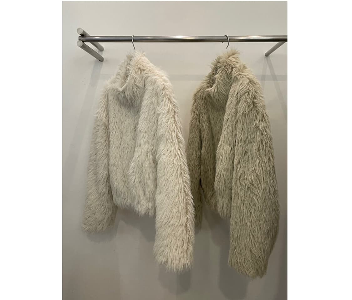 크림빌라 시어링 퍼자켓 (새상품) 베이지1,아이보리1 상품이미지6