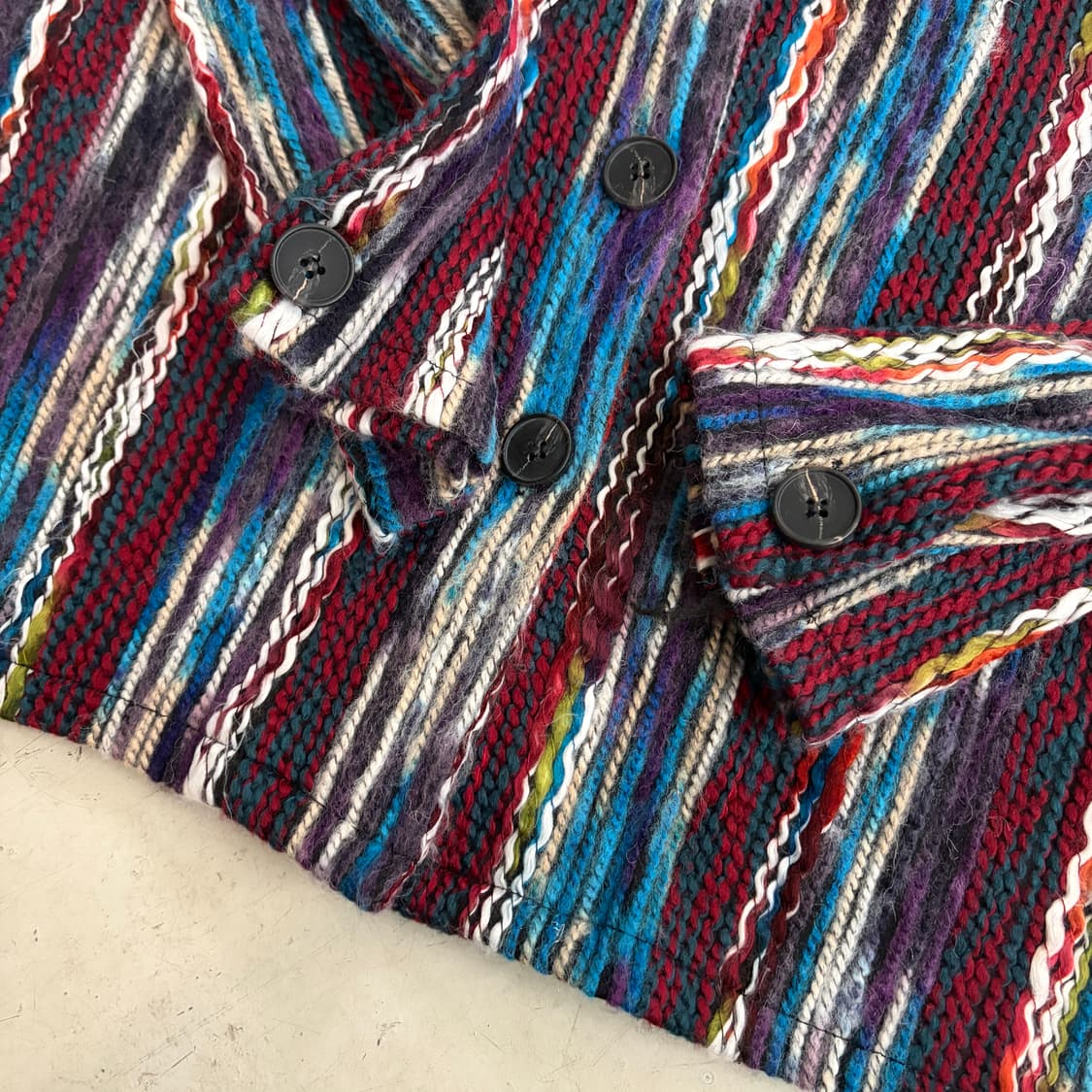 JPN 멀티컬러 빈티지 가디건 M 상품이미지5