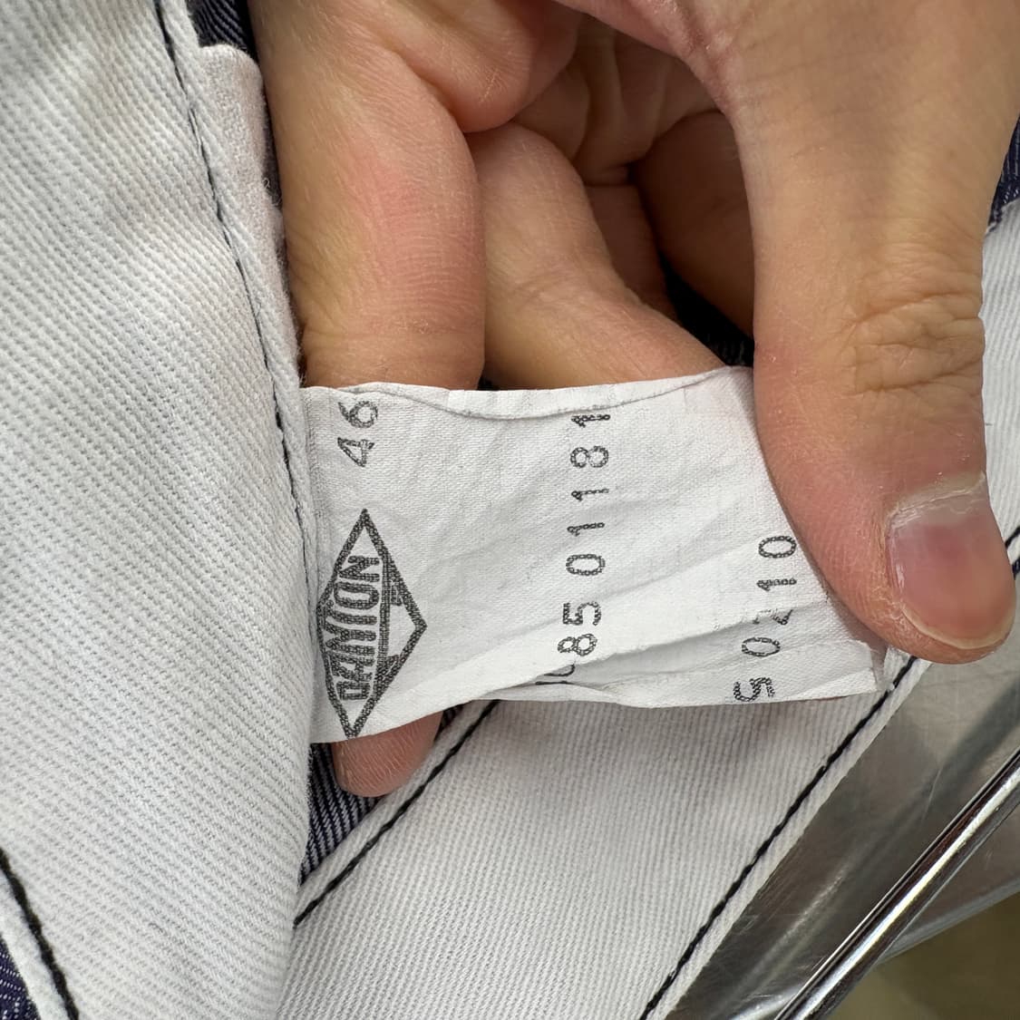 단톤 퍼플 데님 면바지 슬랙스 32in 상품이미지5