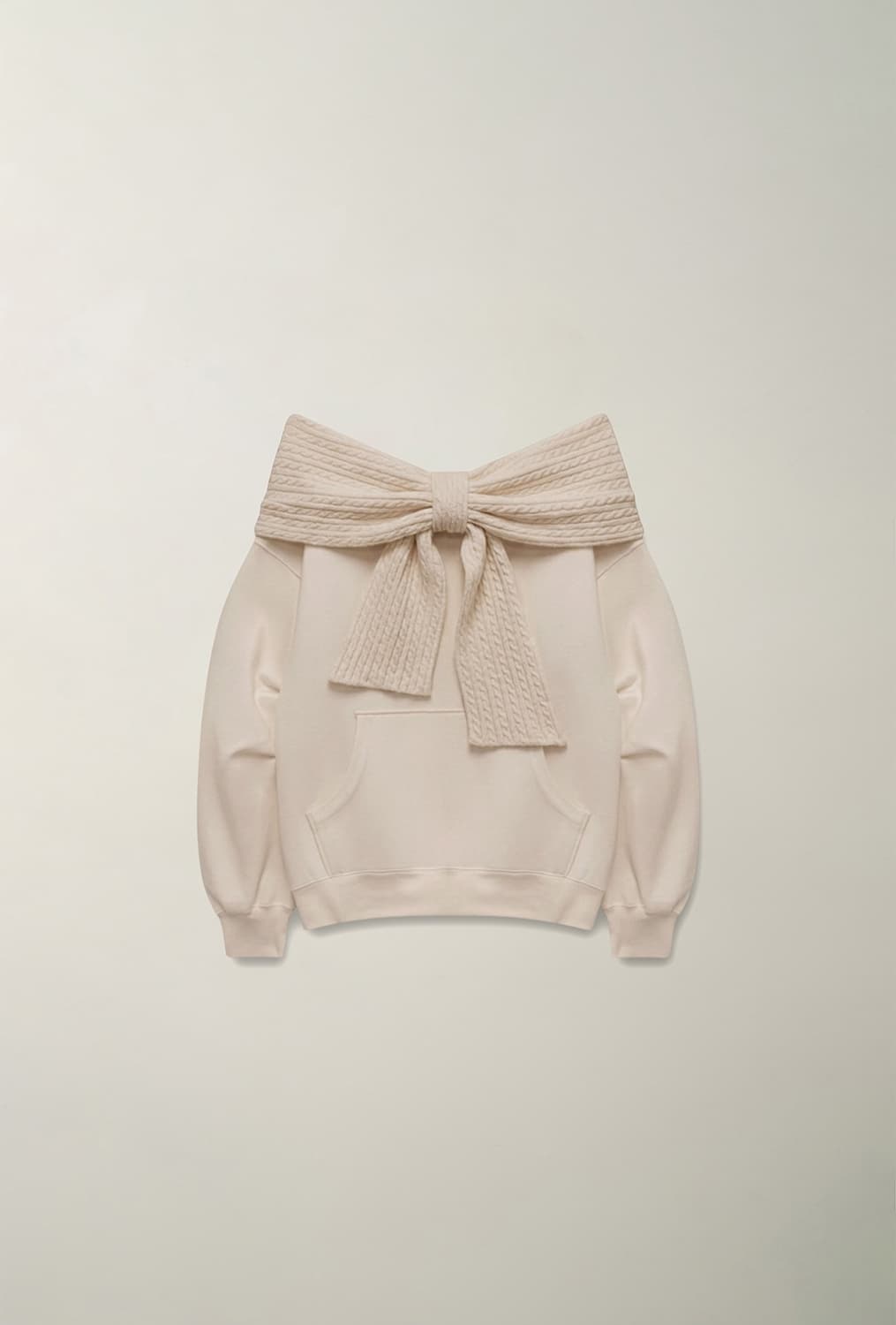 [새상품] 더티스 투웨이 리본 숄 후드 오프숄더 후디 상품이미지1