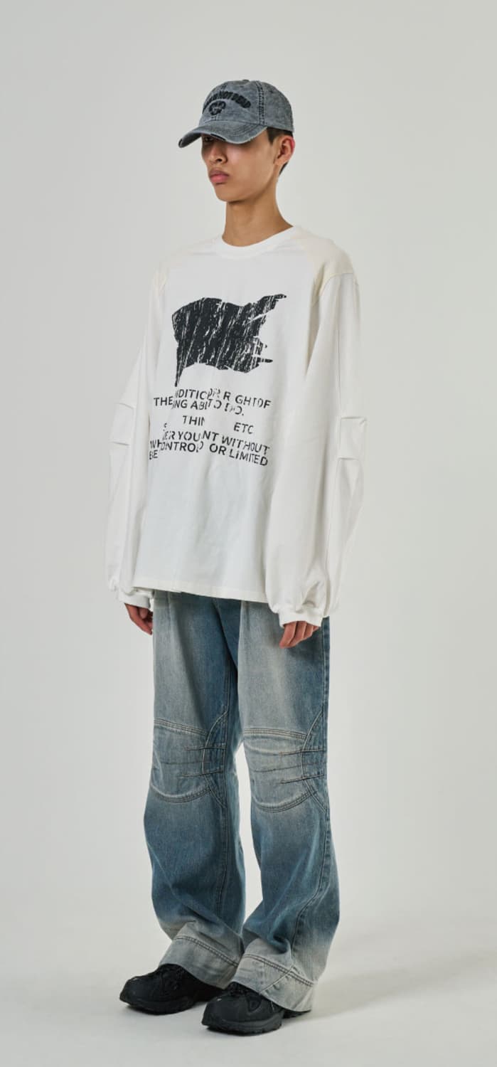 새상품 etce-WASHED BIKER DENIM PANTS (BLUE) 상품이미지6