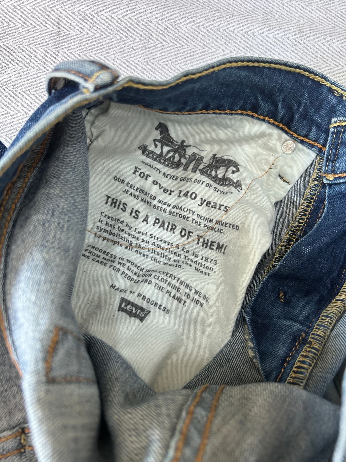 Levis 리바이스 511 중청 슬림 워싱 데님팬츠 28 상품이미지8