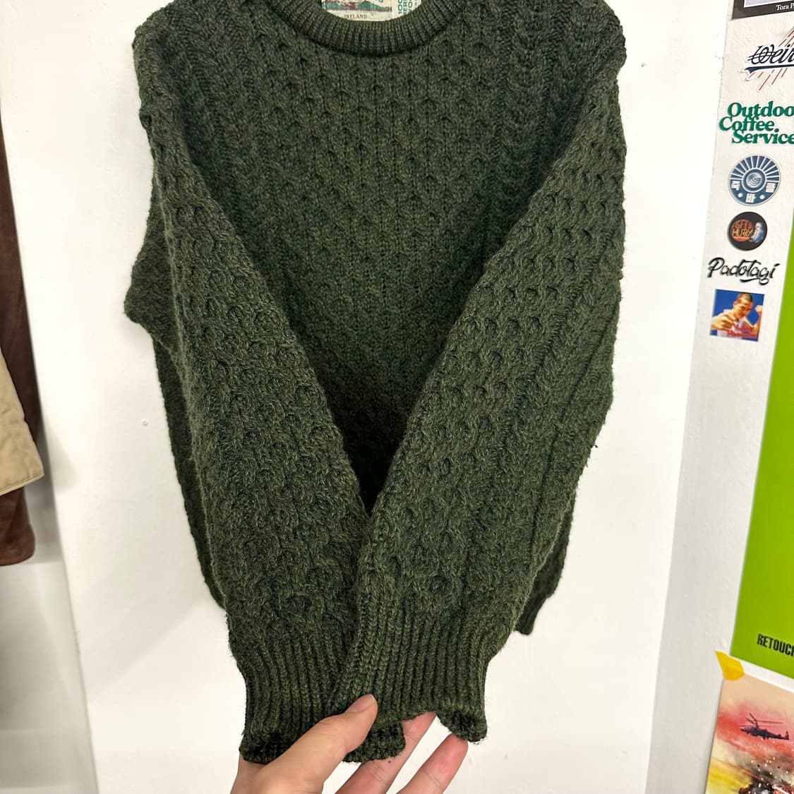 아란 크래프크 피셔맨 울 스웨터 상품이미지5