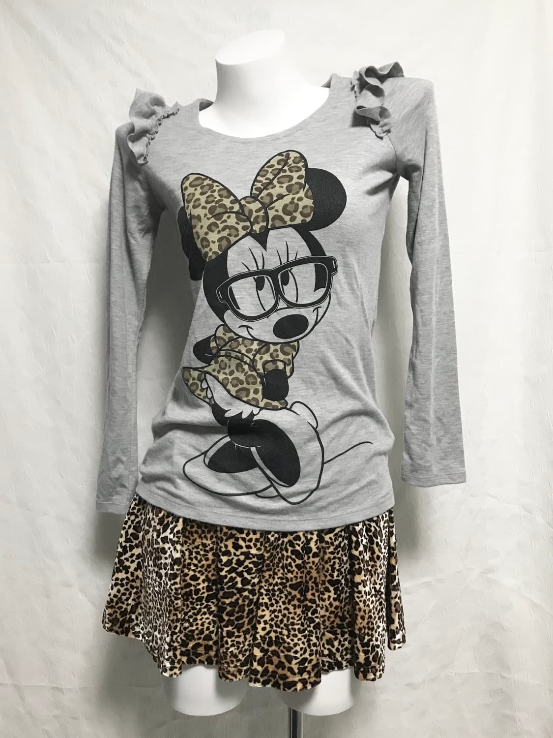 2SET•빈티지 갸루 호피 레오파드 세트 상품이미지2