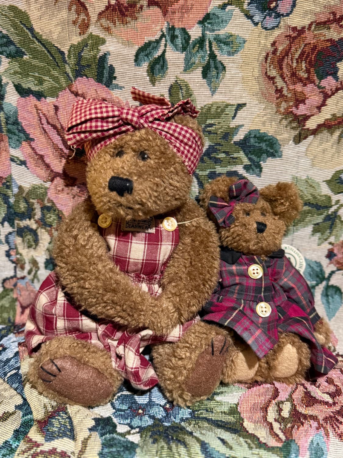 보이즈베어 체크 엄마와 딸 곰인형 세트 상품이미지2