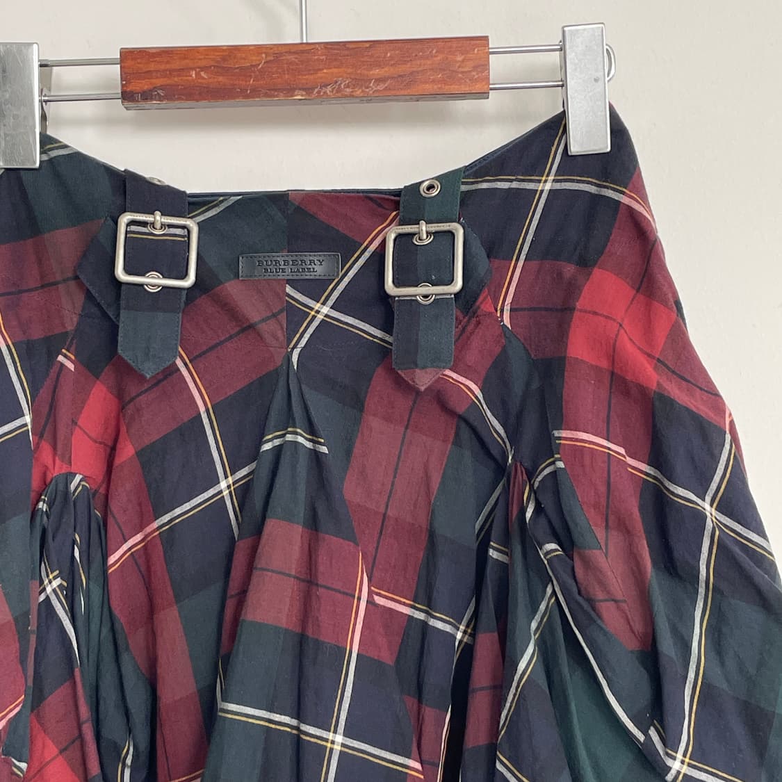 버버리 비대칭 체크 미니 스커트 y2k 상품이미지5