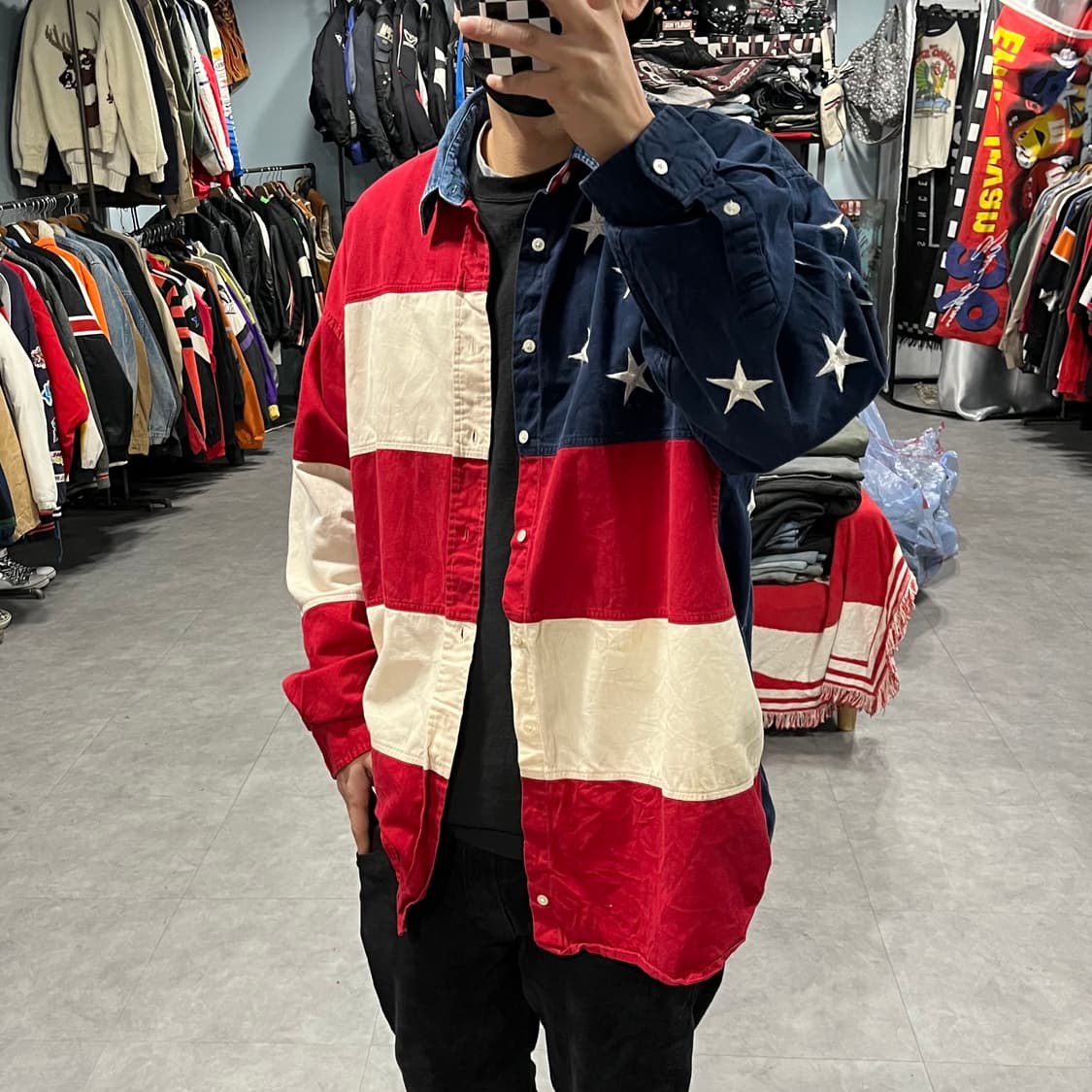 90s TommyJeans 성조기 셔츠 (110) 상품이미지8