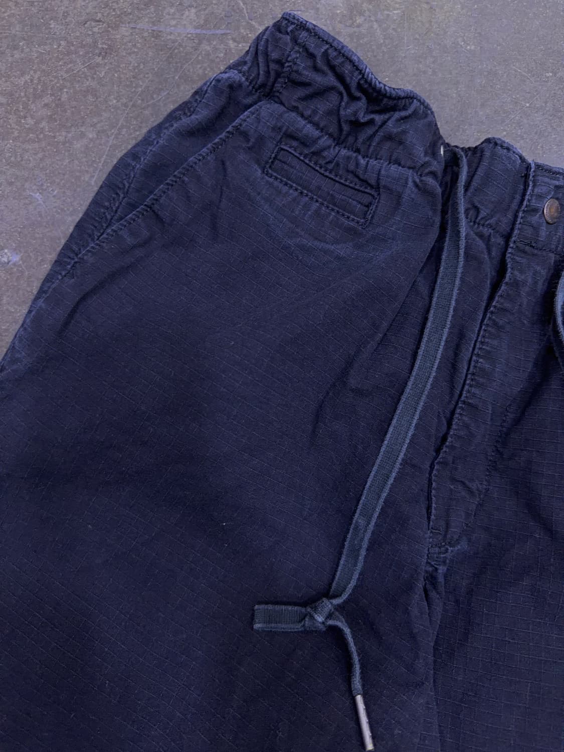 아웃스탠딩 립스탑 스트링 팬츠 블랙 S 상품이미지4