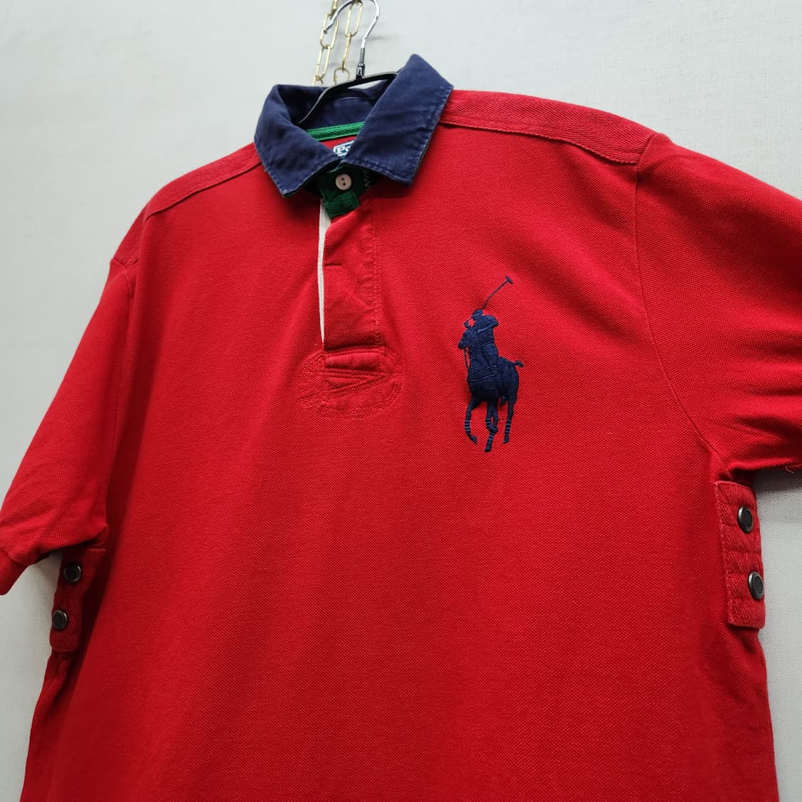 폴로랄프로렌 빅포니 배색 반판카라 M(L) 상품이미지3