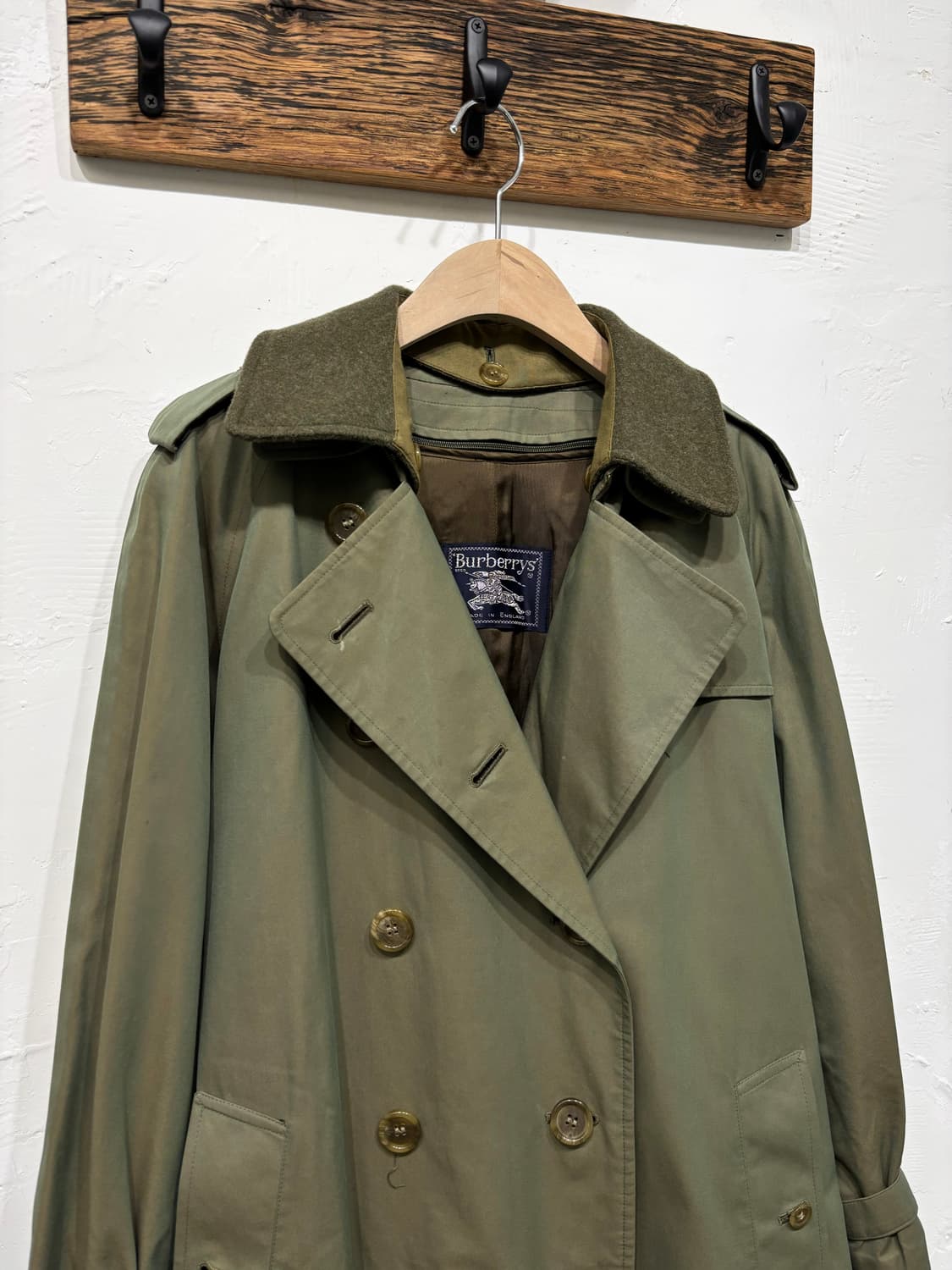 Burberry 버버리 카키 더블 카라 코트 상품이미지4