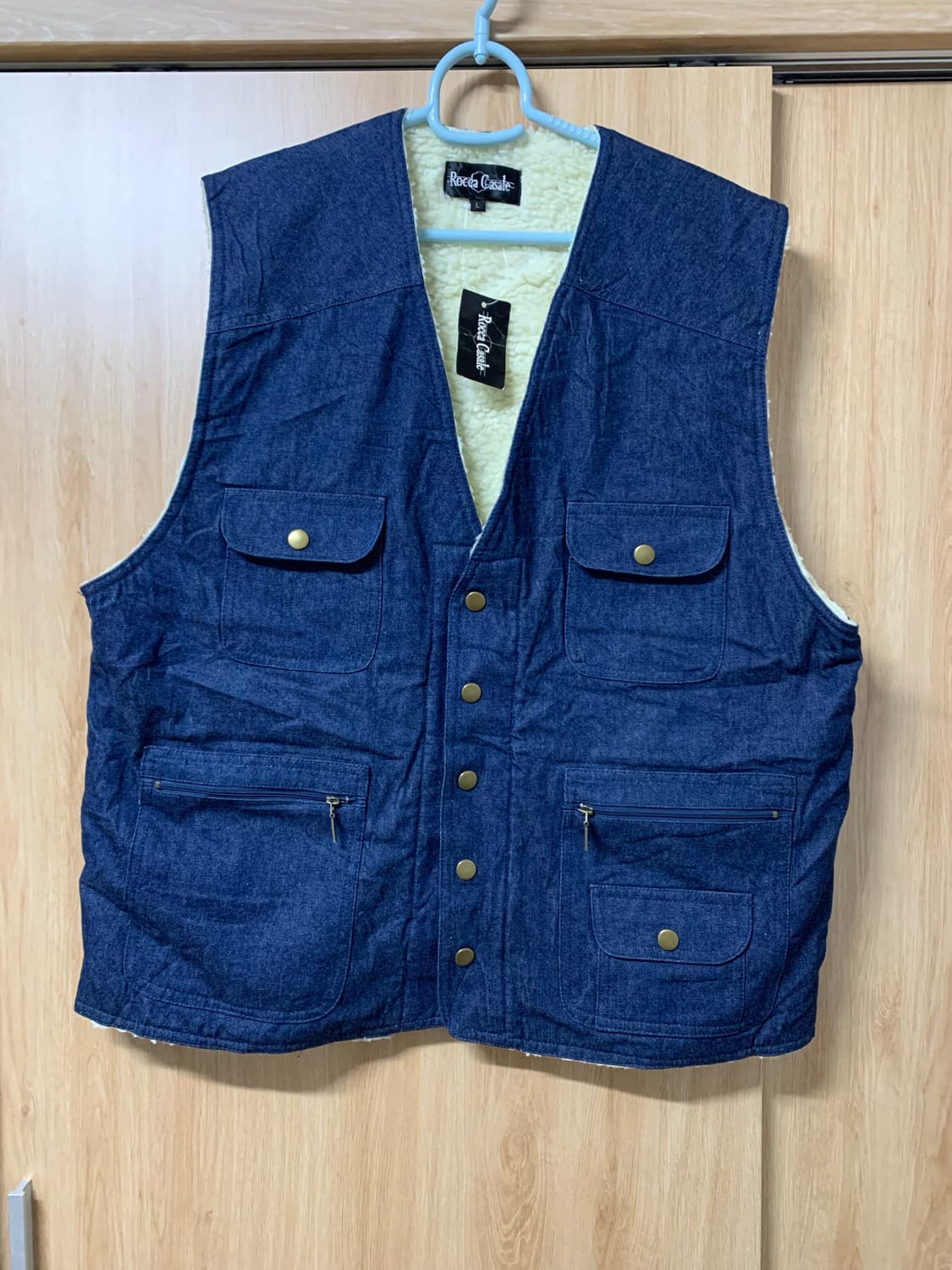 빈티지 양털 청조끼 데님 베스트 상품이미지1