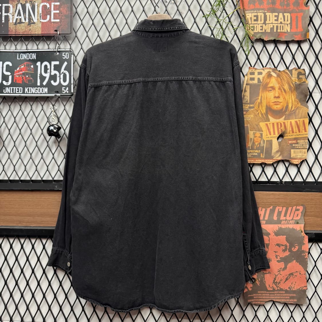 00s 리바이스 레드탭 데님 셔츠 전면 투포켓 포인트 흑청 상품이미지2