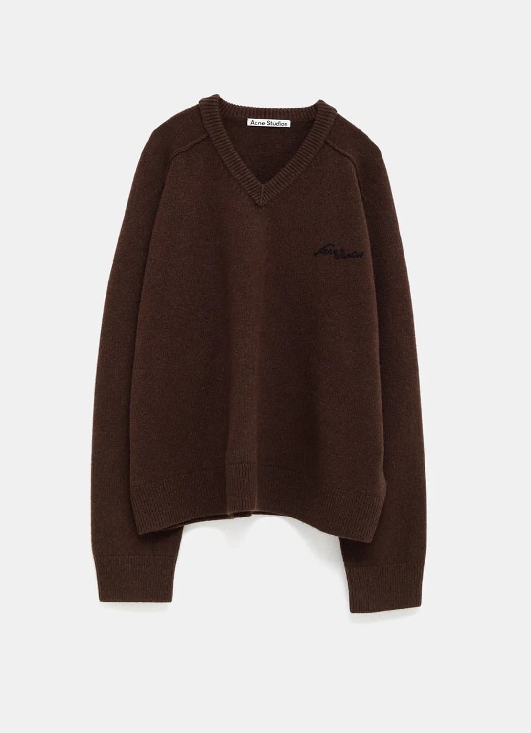 아크네 브라운 V넥 스웨터 상품이미지8