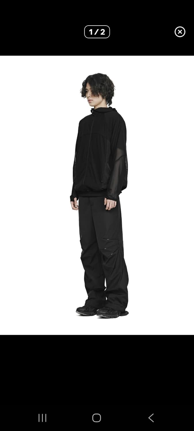 THREE ZIPPER LINE PANTS -BLACK 상품이미지1
