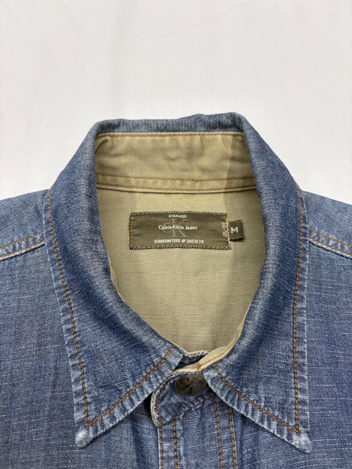 캘빈클라인 진스 샴브레이 데님 반팔 셔츠 상품이미지4