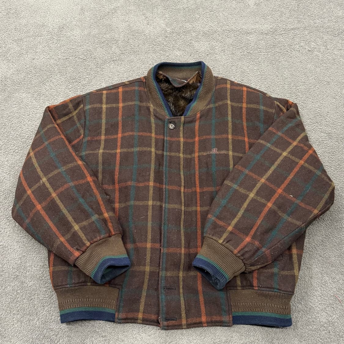 [정품/100] 발렌시아가 체크 울 봄버 자켓  상품이미지2