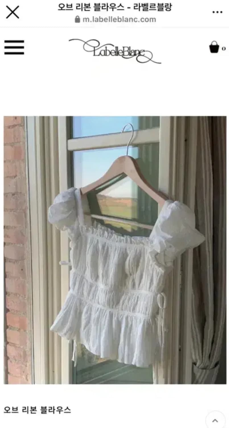 라벨르블랑 오브 리본 블라우스 S 상품이미지2
